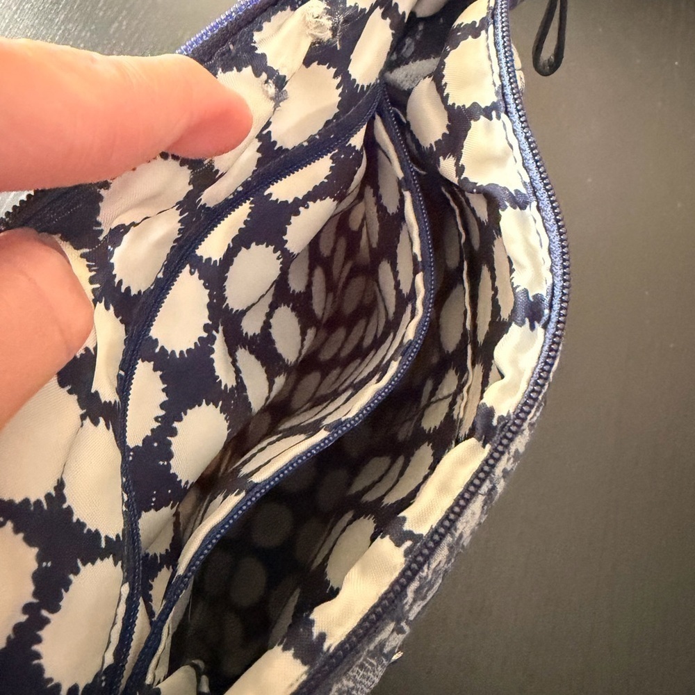 Vera Bradley Navy and Cream Quilted Crossbody Bag - Picture 7 of 14